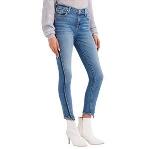 7FAM Luxe Vintage Ankle Skinny Jeans with Angled Seams in Muse